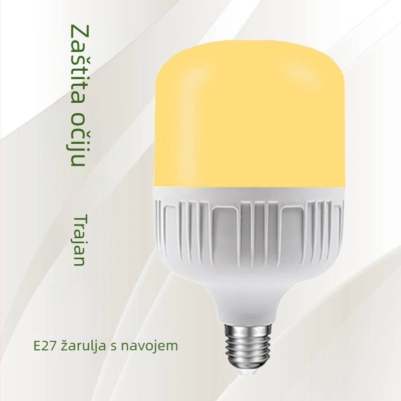 LED žarulja E27 za kućnu i poslovnu upotrebu, energetski učinkovita, izdržljiva, svijetla topla svjetlost, niska potrošnja energije