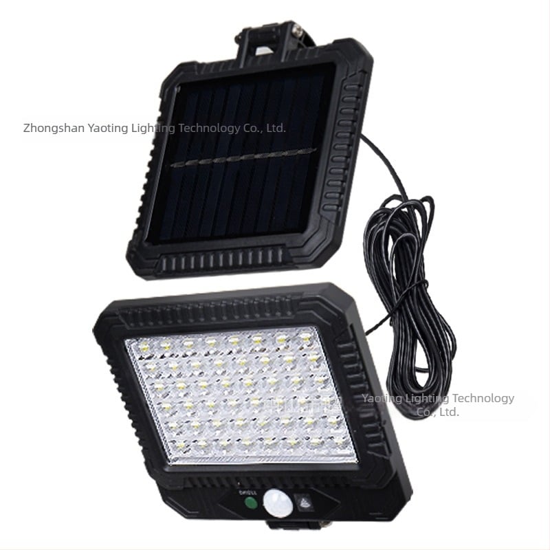 Vodootporni LED reflektor za krajolik i vrt s senzorom pokreta i upravljanjem svjetla, solarno napajanje, dvodijelno vanjsko zidno LED svjetlo