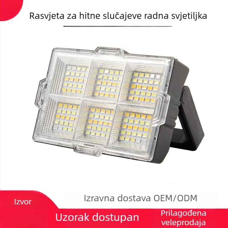 Solarna punjiva lampa za vanjske štandove, LED visokog sjaja, prijenosno višenamjensko svjetlo za nužne potrebe