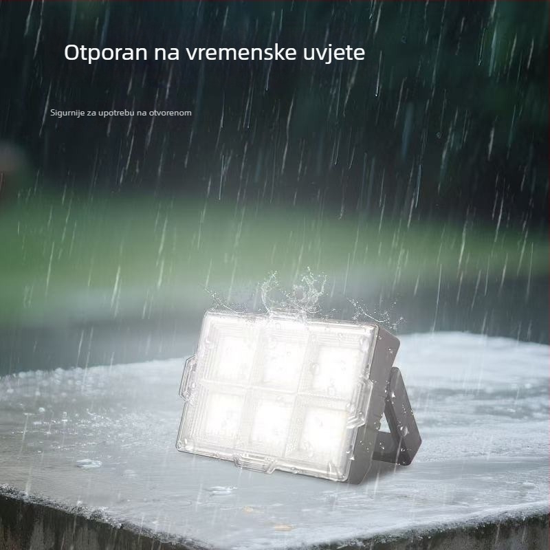 Solarna punjiva lampa za vanjske štandove, LED visokog sjaja, prijenosno višenamjensko svjetlo za nužne potrebe