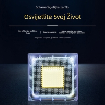 Kvadratna podzemna solarna svjetiljka za vanjske hodnike i krajolik, IP68 vodootporna, LED