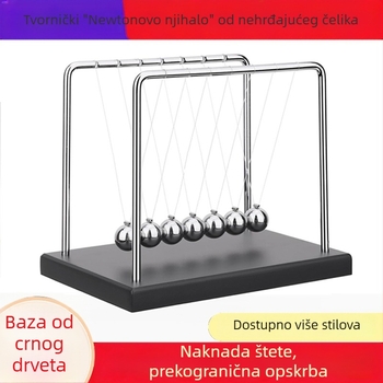 Newtonovo pendulum s 5 i 7 kuglica, nehrđajući čelik i drvo, moderna dekorativna lopta za ravnotežu, poklon za opuštanje