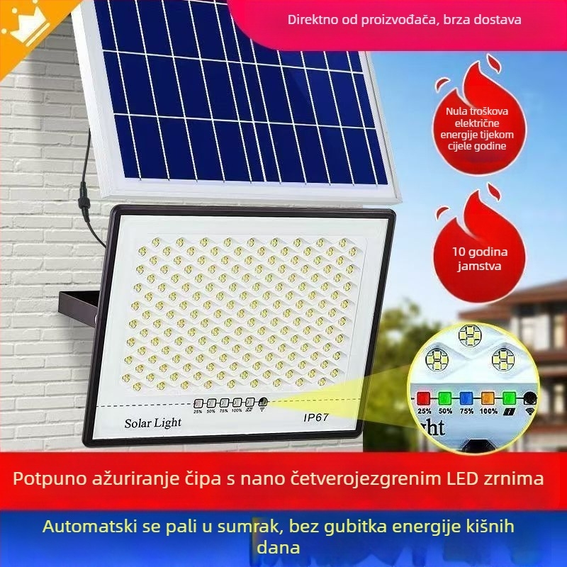 Solarna vanjska svjetiljka za vrt i ulicu, više mogućnosti snage: 300W, 3000W, 5000W, 10000W; IP65; 36V; SMD2835