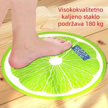 Kružna digitalna vaga za tjelesnu težinu, elektronička vaga za kućnu uporabu, sladak dizajn, visoka preciznost