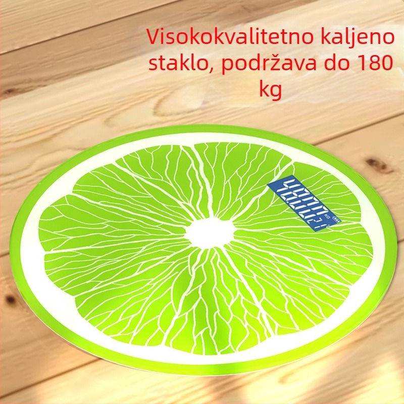 Kružna digitalna vaga za tjelesnu težinu, elektronička vaga za kućnu uporabu, sladak dizajn, visoka preciznost