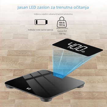 Inteligentna digitalna vaga za kupaonicu, kućna upotreba, precizno mjerenje tjelesne težine