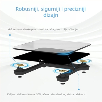 Inteligentna digitalna vaga za kupaonicu, kućna upotreba, precizno mjerenje tjelesne težine