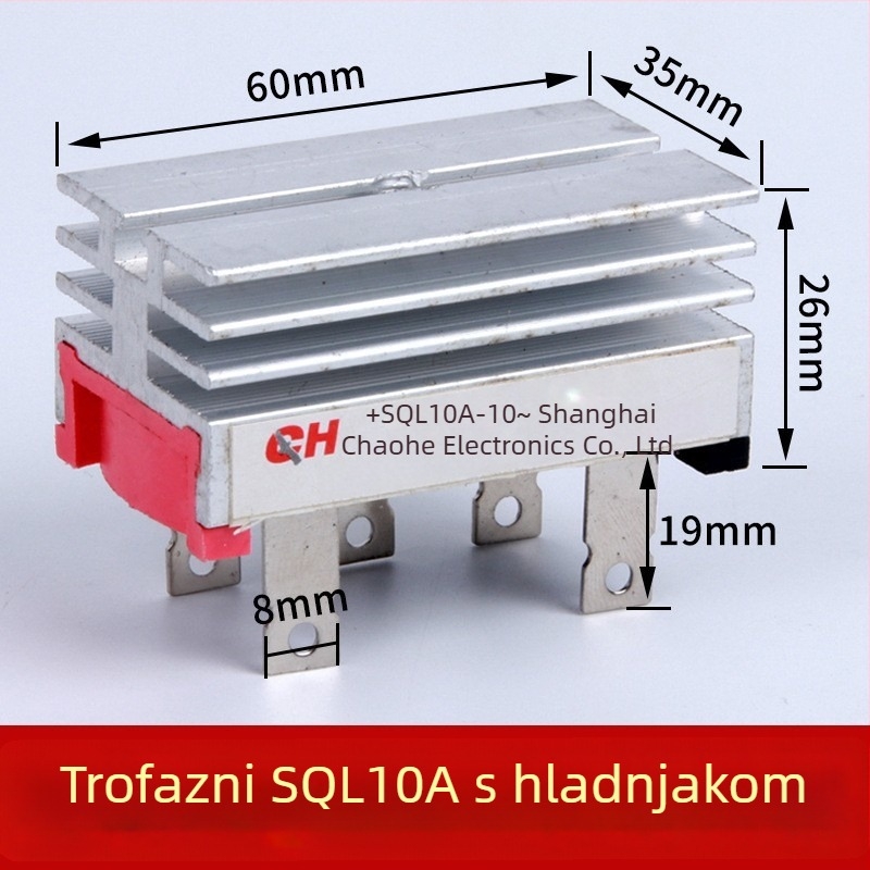 Trofazni mostni ispravljač SQL50A1000V SQL5010 za vjetroturbinu s radijatorom