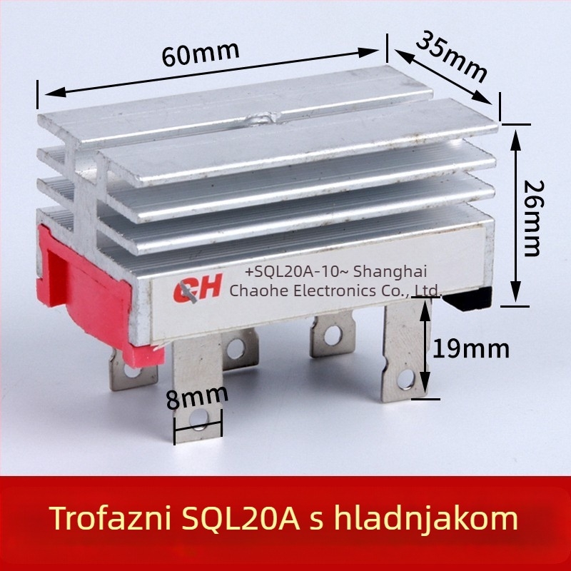 Trofazni mostni ispravljač SQL50A1000V SQL5010 za vjetroturbinu s radijatorom