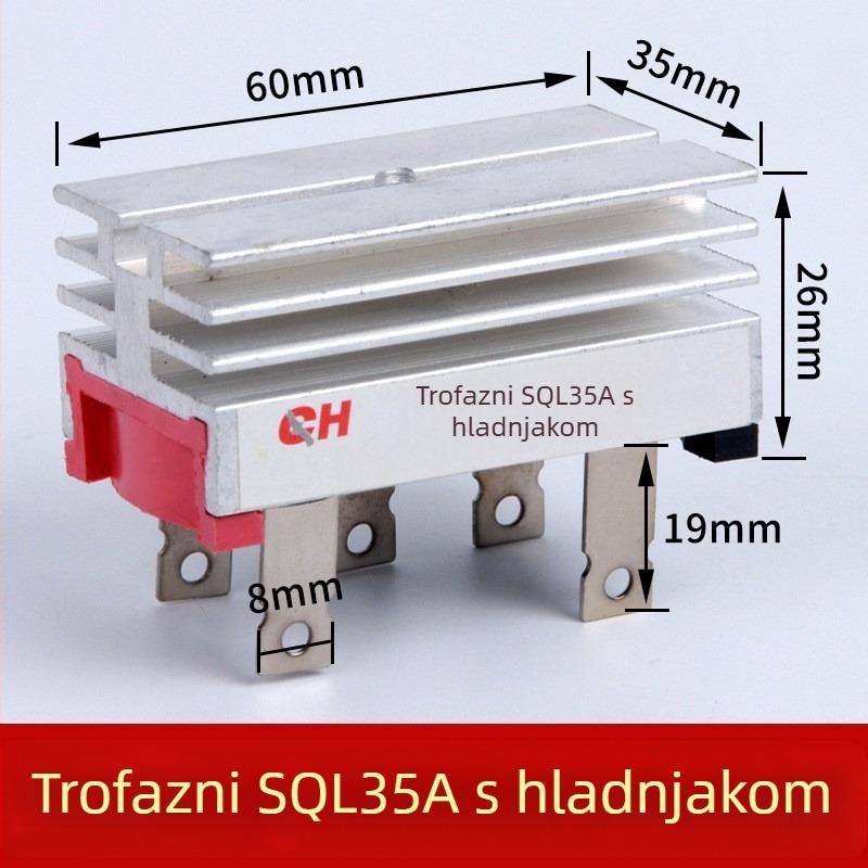Trofazni mostni ispravljač SQL50A1000V SQL5010 za vjetroturbinu s radijatorom