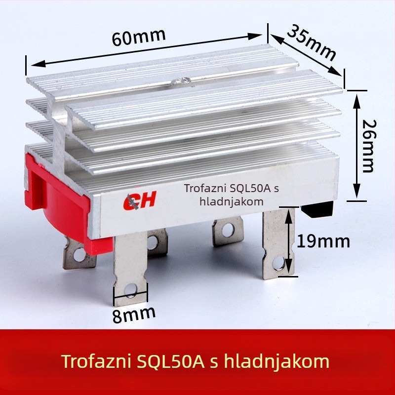 Trofazni mostni ispravljač SQL50A1000V SQL5010 za vjetroturbinu s radijatorom