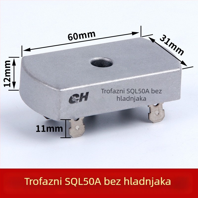 Trofazni mostni ispravljač SQL50A1000V SQL5010 za vjetroturbinu s radijatorom