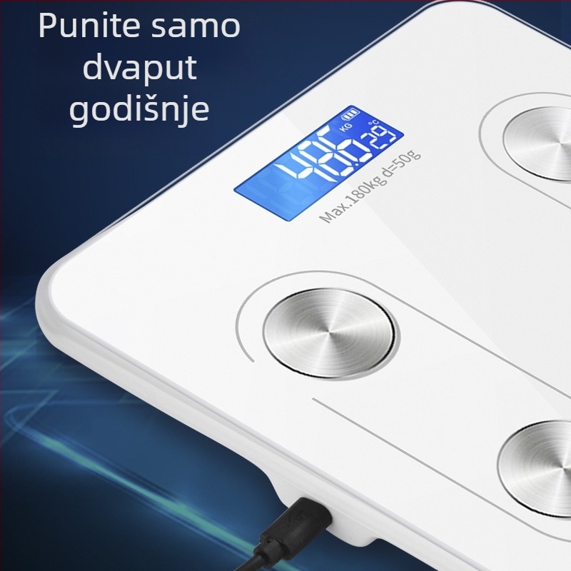 Elektronička vaga za odrasle, kućna upotreba, vaga za tjelesnu masnoću s Bluetoothom, pametna vaga tijela, pogodna za studentske domove