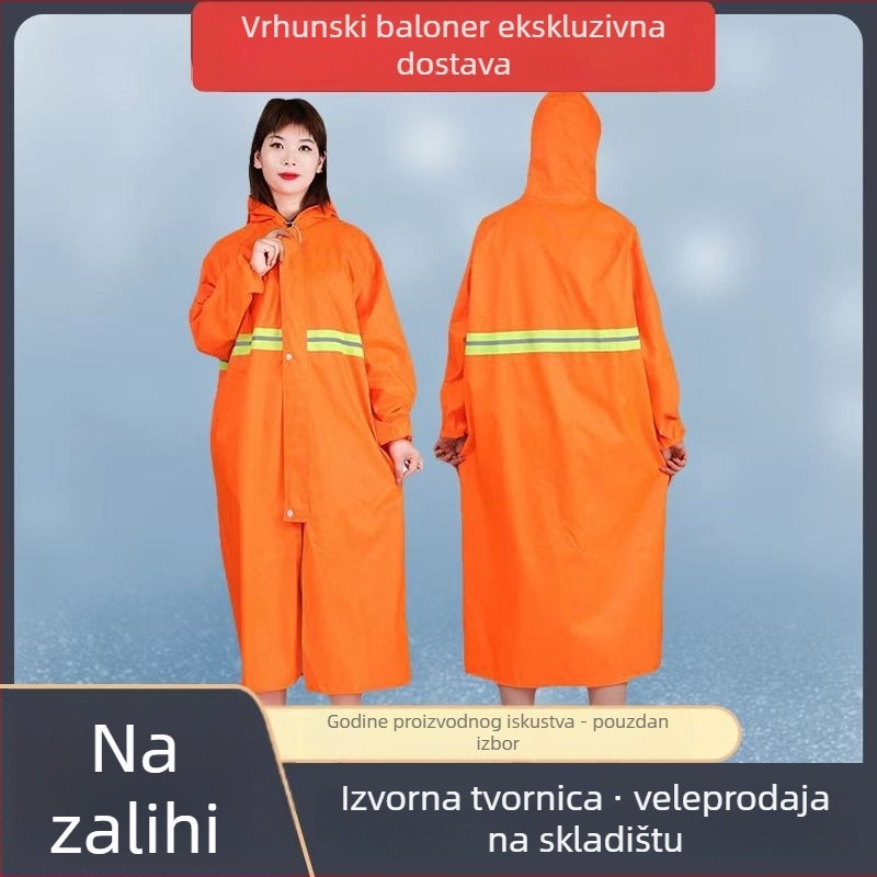 Reflektirajući kišni pončo od Oxford platna, unisex, cijelo tijelo, za vanjski rad