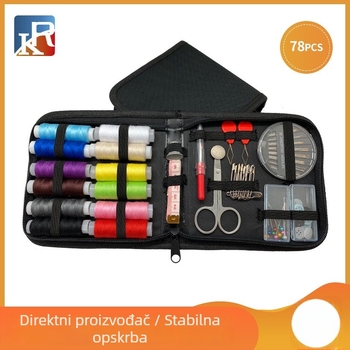 78-djelni set za šivanje s prijenosnom torbom od Oxford materijala, za dom, putovanja i nužne popravke