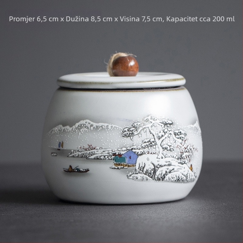Keramička posuda za čaj Ru kiln, zatvorena, otporna na vlagu, Pu'er čaj, retro stil, kung fu čaj set