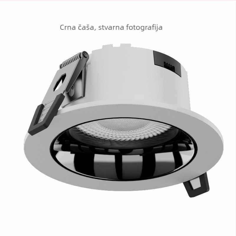 LED ugrađeni downlight u plafon s antirefleksijom, pun spektar, zaštita očiju, ugrađen spot