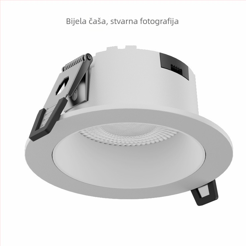 LED ugrađeni downlight u plafon s antirefleksijom, pun spektar, zaštita očiju, ugrađen spot