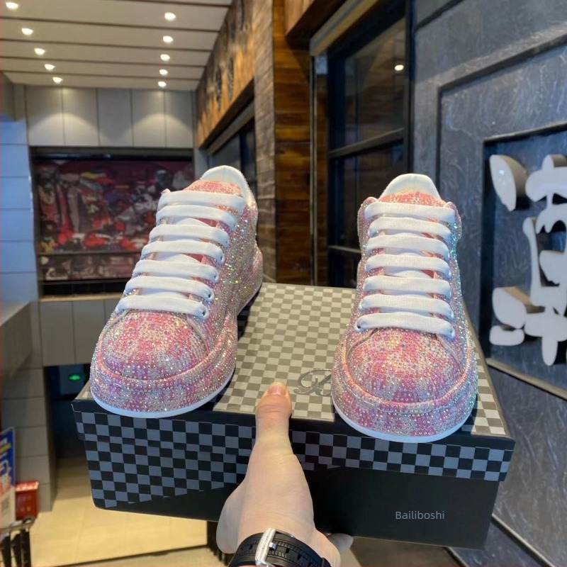 Platformske tenisice s kristalima, debelim potplatom, korejskog stila dad sneakers