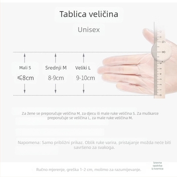 Rukavice za jednokratnu upotrebu, prehrambene kvalitete, za kuhinju: tijesto, pečenje, pranje posuđa i čišćenje.