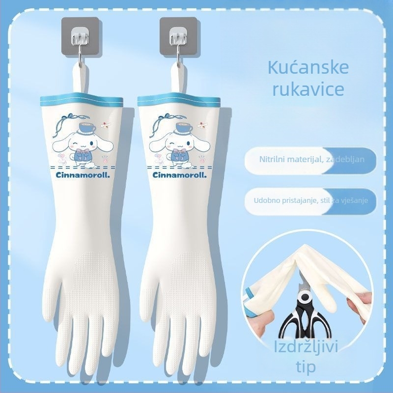 Nitril rukavice za kućanske poslove, pranje posuđa, kuhinja, izdržljive, debele, vodootporne, čišćenje i kuhanje, prehrambena klasa