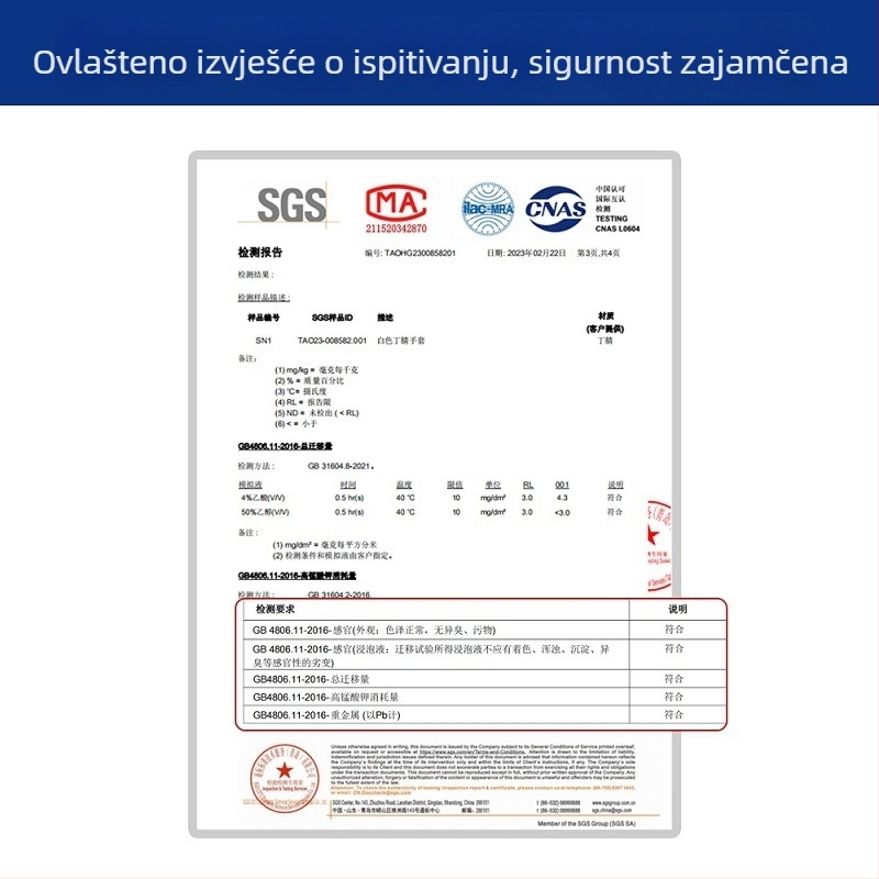 Nitril jednorazovne rukavice za pranje posuđa, kuhinjska upotreba, izdržljive, prehrambena kvaliteta, otporne na ulje, produžene duljine