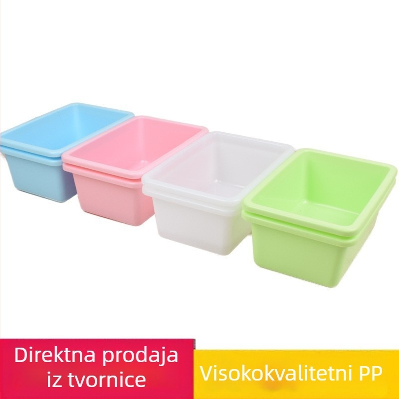 Pravokutni plastični koš za pohranu za djecu, organizator igračaka, 10 L, jednobojan