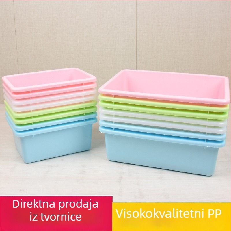 Pravokutni plastični koš za pohranu za djecu, organizator igračaka, 10 L, jednobojan