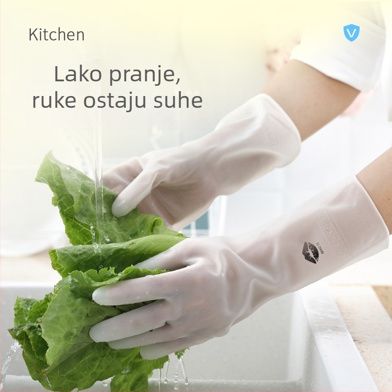 Ženske rukavice od lateksa za kuhinju, deblje, otporne na habanje, vodootporne, za pranje suđa i rublja