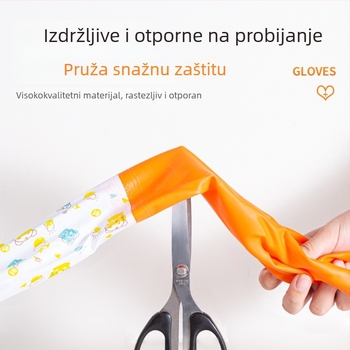Duga PVC rukavica za kuhinju s fleece podstavom, za pranje posuđa i pranje odjeće, kućno čišćenje