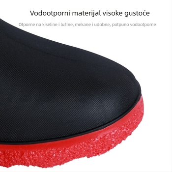Muške čizme za kišu srednje visine – protuklizne, izdržljive, debela potplata, gumene radne čizme