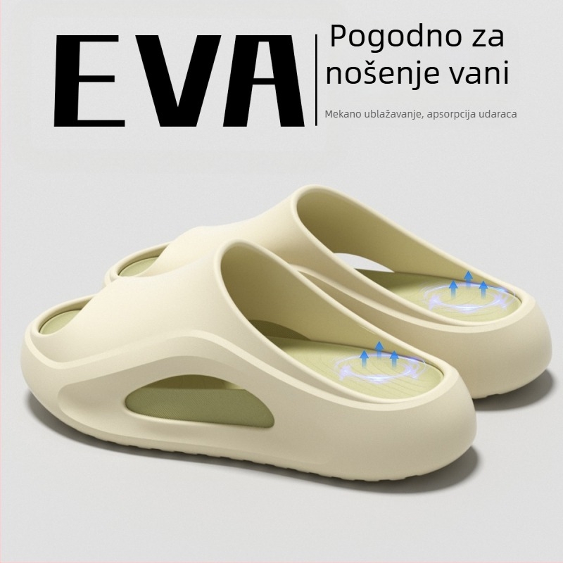 Muške papuče od EVA pjene s debelim đonom, za unutarnju i vanjsku upotrebu, protuklizne, bez mirisa, osjećaj hodanja po oblaku
