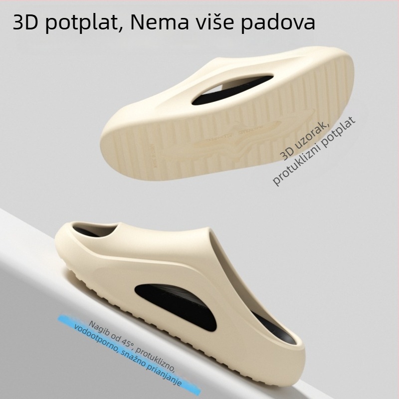 Muške papuče od EVA pjene s debelim đonom, za unutarnju i vanjsku upotrebu, protuklizne, bez mirisa, osjećaj hodanja po oblaku