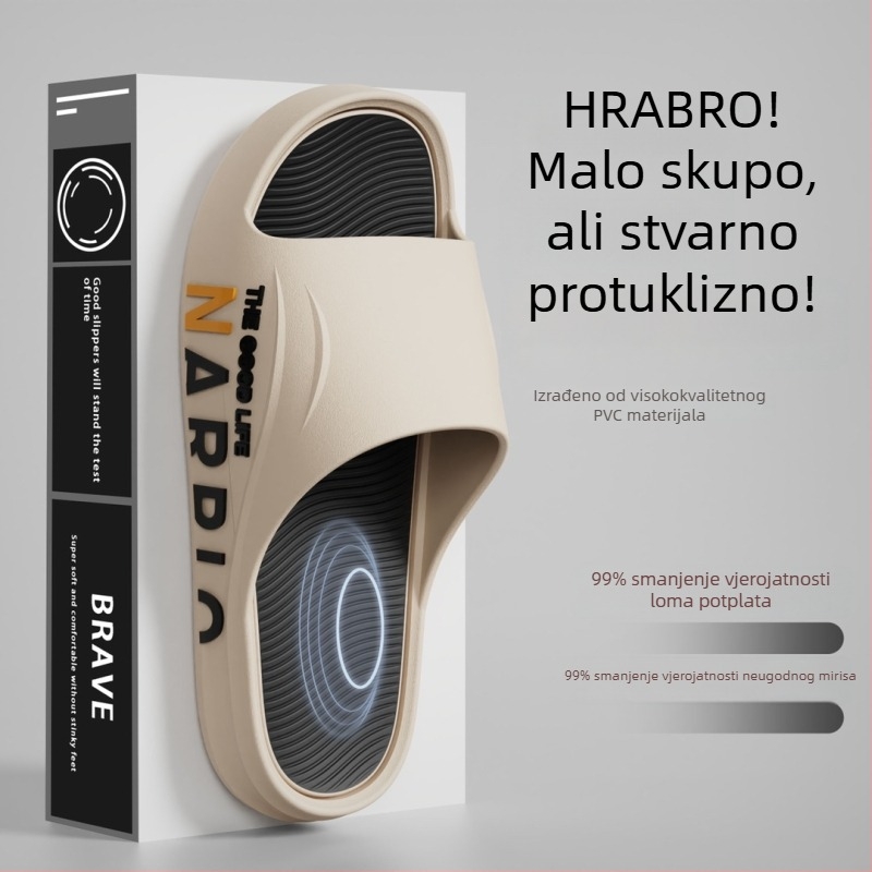 Muške outdoor ljetne sportske papuče – protuklizne, denim gornji dio, PVC potplat, udobne za plažu