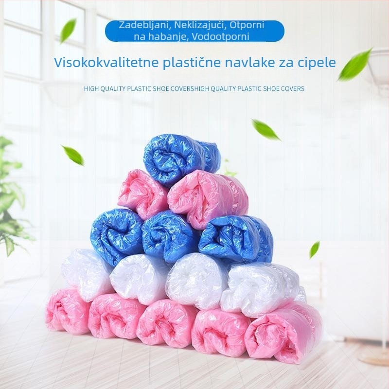 Haofu jednokratne PE navlake za cipele, debeli, vodootporni, veličina 15×37 cm, paket 100 kom.