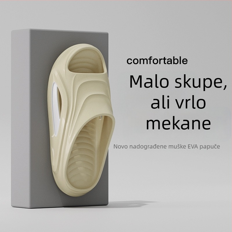 Muške EVA pjene slide sandale – ljeto, protivklizne, anti miris, tihe, brzo sušeće, za kuću i van