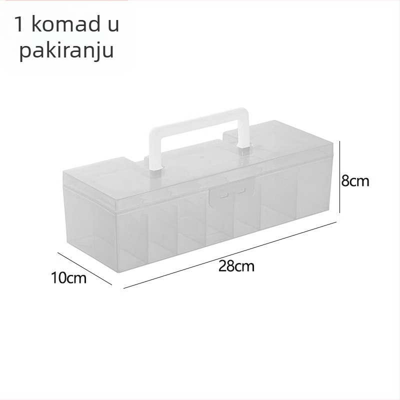 Prenosna kutija za kartice s preklopnim poklopcem, velika kapaciteta, prozirni stolni organizator za dječje kartice s pretincima