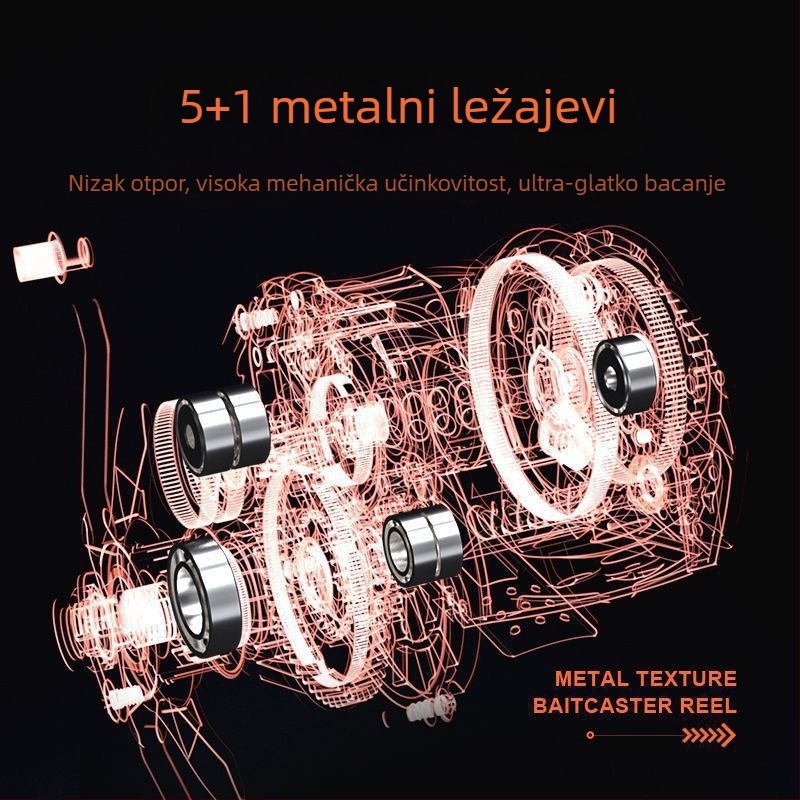 Mulineta od punog metala u obliku kapljice za daljinski ribolov umjetnim mamcima