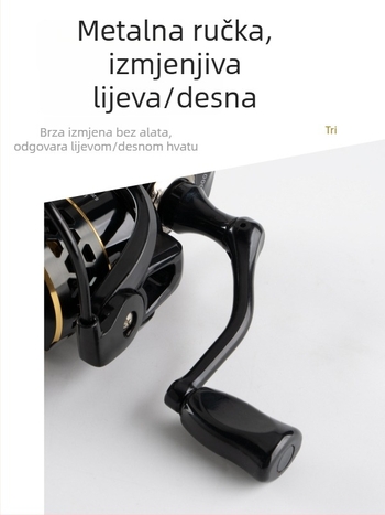 Huidiao potpuno metalni spinning kolut za duge bacaje, pravi ribarski kolut za morsku štap i stijenski ribolov