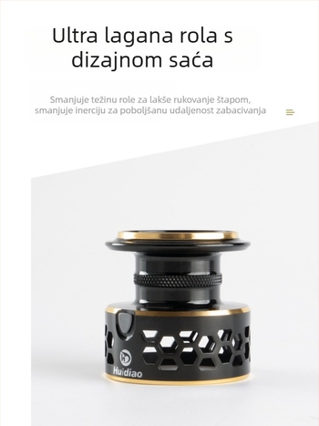 Huidiao potpuno metalni spinning kolut za duge bacaje, pravi ribarski kolut za morsku štap i stijenski ribolov