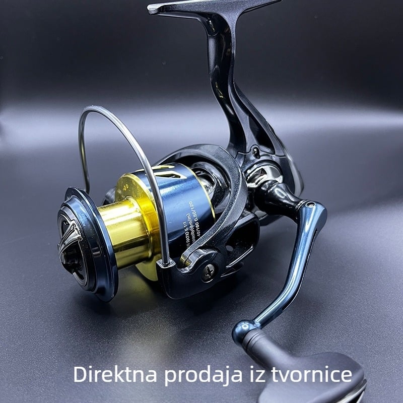 Spinning kolut za morski ribolov, potpuno metalni, dugi domet bacanja, bez zastoja, univerzalno za umjetne mamce