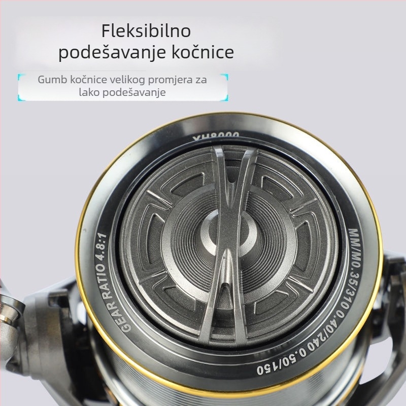 NGK potpuno metalni spining kolut, velikog kapaciteta za morski ribolov