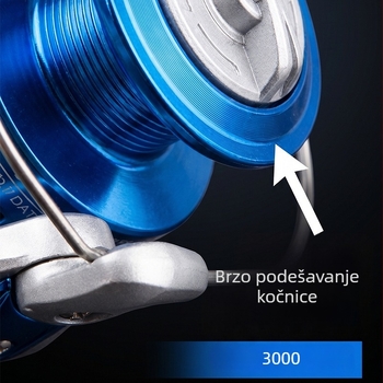 Spinning kolut s metalnim jezgrom, za daleke zabačaje u morskom ribolovu i lov na umjetne mamce