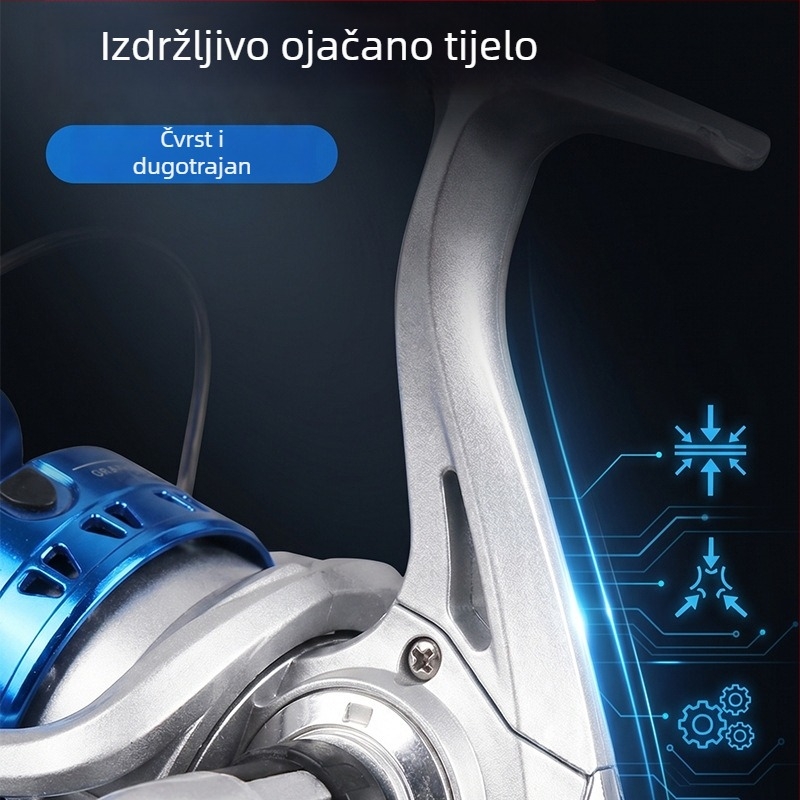 Spinning kolut s metalnim jezgrom, za daleke zabačaje u morskom ribolovu i lov na umjetne mamce