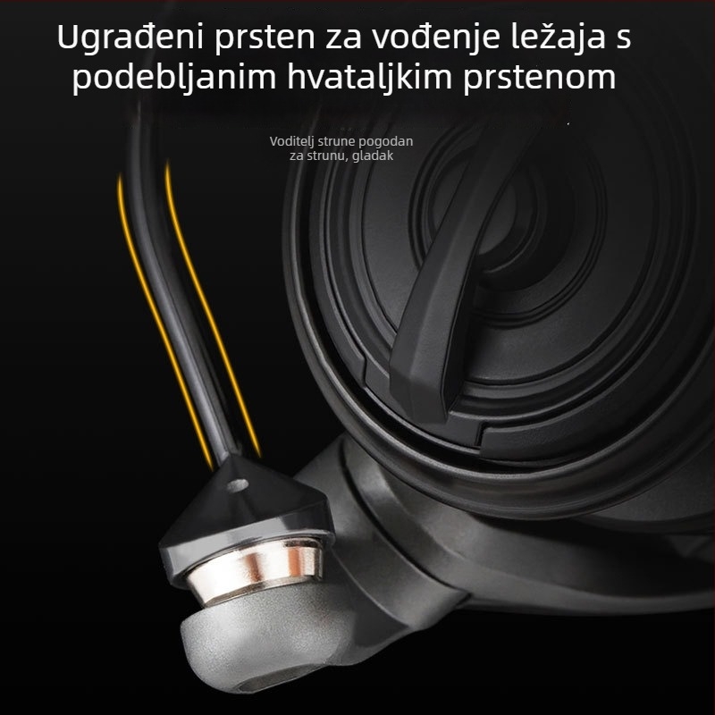 Songchuan Luya Mikro spining kolut – karbonska ručica, vijčano učvršćivanje, lagan, plitka špula za duga bacanja