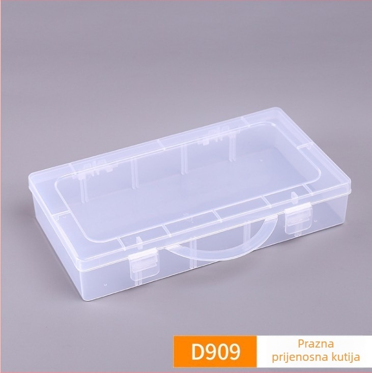Prozirna plastična kutija za pohranu – prenosni all-in-one organizator za nakit, igračke i sitnice