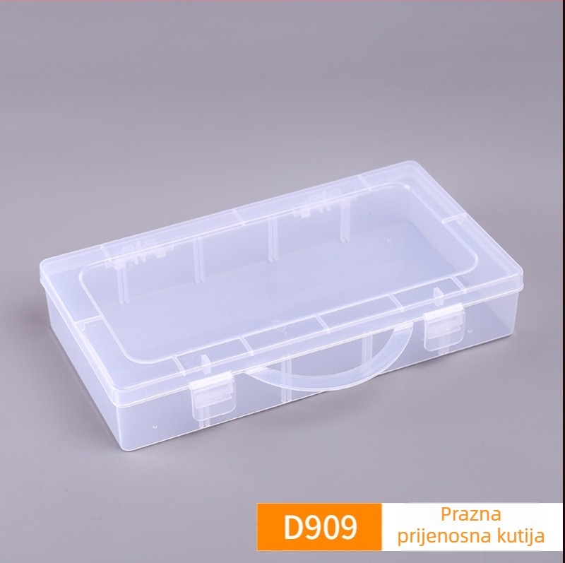 Prozirna plastična kutija za pohranu – prenosni all-in-one organizator za nakit, igračke i sitnice