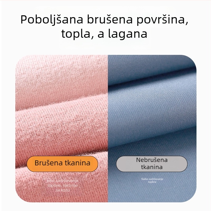 Ženski tanak pamučni jesenski komplet termalnog donjeg rublja s gornjim dijelom i hlačama