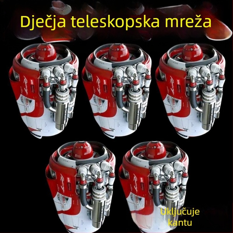 Unaprijeđena dječja mreža s proširivim držačem za hvatanje riba, letećih insekata i leptira — vodena igra