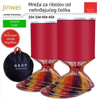 Zaštita ribe s dvostrukim čeličnim prstenom, nehrđajući čelik, gumirana površina, za ribolov štapom